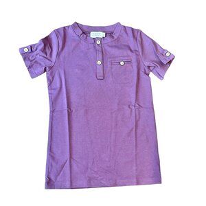 NEW Sawyer & Finn Grape Tab Tee Sz 4